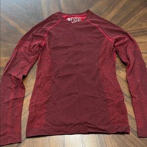 Figs Red Long Sleeve Under Scrub